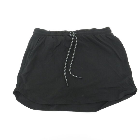 Members Mark Woven Trek Skort M Black 2-Way Stretch Elastic Waist Drawstring NWT - Picture 1 of 5